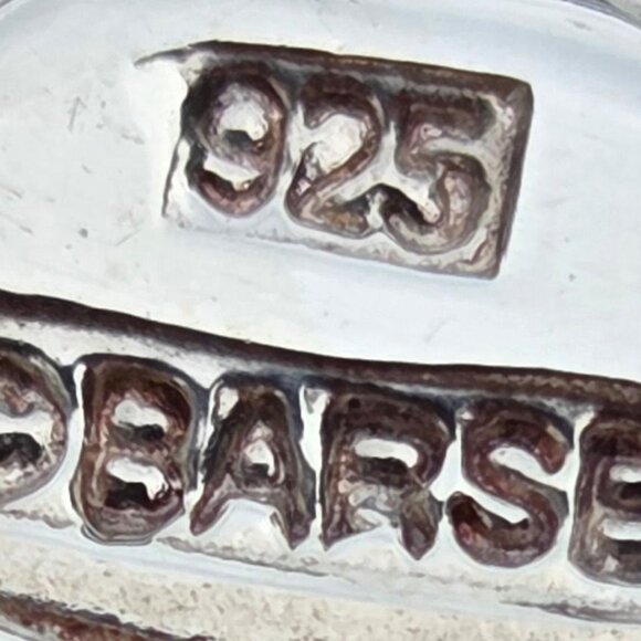 Vintage Signed Barse 925 Sterling Multi-Color Gemstone Post Hoop Earrings - Picture 3 of 4